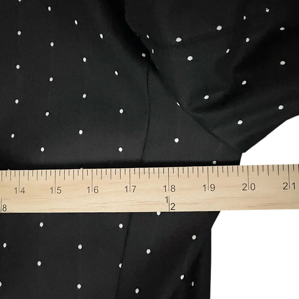 Women's Donna Karan Collarless Single-Breasted Blazer Black Micro Dot Size 12 - Picture 6 of 7